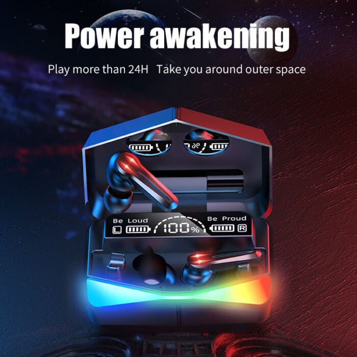 M28 Wireless Bluetooth Gaming Earphones – Low Latency RGB Case